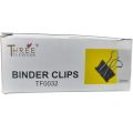 Three Flower Binder Clips 32 mm 20 Piece Pack. 