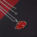 Akatsuki Red Cloud Pendant Necklace for Women Narutos Anime Accessories Itachi Titanium Jewelry Cartoon Men's Neck Chains Gift. 