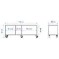 Bench on Castor Ikea   Book Shelf. 