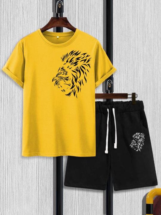 Loin%20Printed%20Shorts%20and%20T%20Shirts%20Set%20for%20Boys%20Tracksuit%20For%20Mens%20Summer%20Tracksuit%20-%20Image%205