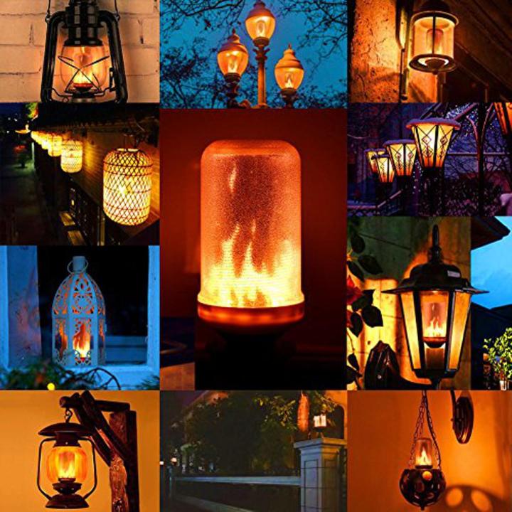 Lumiereholic LED Bulbs Flame Effect Light Bulb FÎrêFlickêring Decorative Bulbs Simulated Nature FîrêAtmosphere Lamp for Christmas/Home/Party/Garden/Bar/Halloween/Festival Decoration