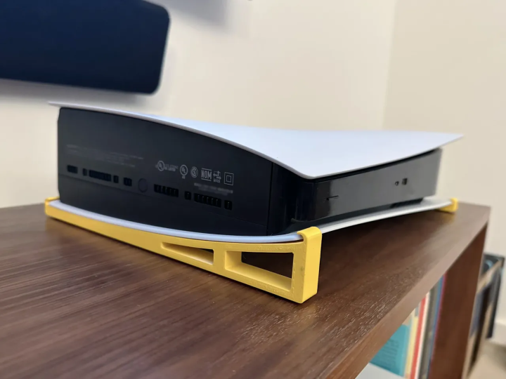 PlayStation 5 (PS5) Digital Horizontal Stand – Stable Low-Profile Console Base with Anti-Slip Support, Enhanced Ventilation, Modern Space-Saving Design for Gaming Setups