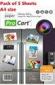 Pack of 5sheets - A4 size Magnetic Glossy Photo Paper 640 Grams Magnetic Printer Paper, Ink Jet Glossy Photo Paper A4 Soft Flexible magnet Sheet. 