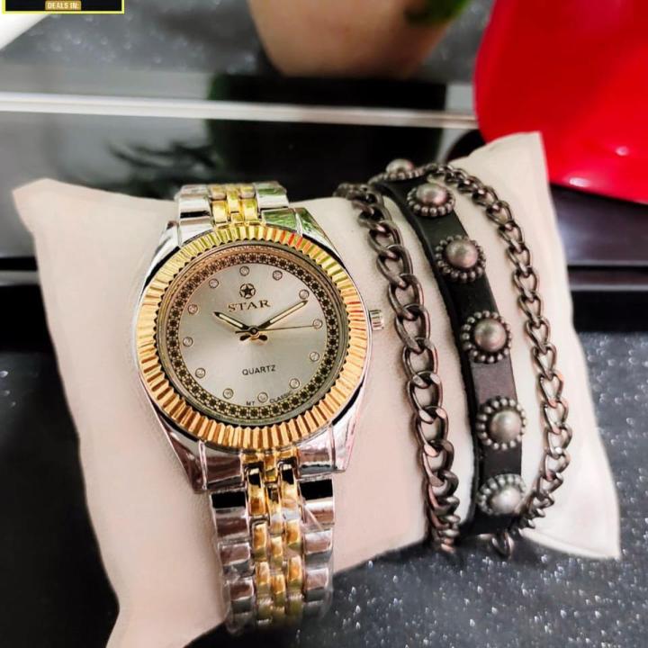 Star Men's Premium Watches Latest Design With Bracelet