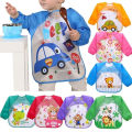 Baby Plastic Waterproof Cartoon Full Sleeves  Bib with Long Sleeves Baby 3 months to 4 years. 