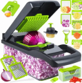 Vegetable Cutter - Vegetable Cutter And Slicer - Fruit Cutter - Vegetable Chopper - 16 in 1 - Fruit Slicer - Slicer Machine - Multifunctional Cutter - Vegetable Dicer - Shredder With Basket - Cheese Shredder - Ramadan Special. 