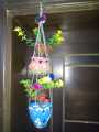 Decorated Double Hanging Pots With Hand Free (Free). 