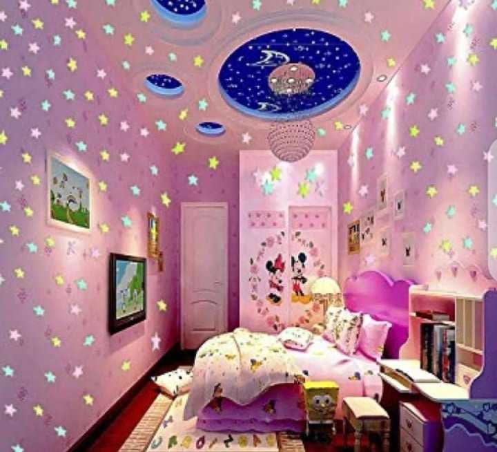 Glow%20in%20the%20Dark%20Stars%20Wall%20Stickers%20Pack%20of%20100%20Colorful%203D%20Fluorescent%20Decor%20-%20Image%206