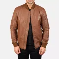 Stylish Bomber Leather Jacket for Men Coder-1. 