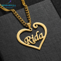 Personalized Heart Shaped Necklace - Custom Engraved Jewelry - Name Pendant - Gift for Her - Love Symbol - Buy Online - TRENDirella Official. 