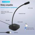 Desktop Microphone,G22 USB Computer Microphone Omnidirectional Simple Desktop Microphone for Windows XP/7/8/10/OS (with one-Button Mute,Innovative gooseneck Design)(Black). 