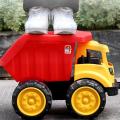VROOMS & WHEELS Plastic Construction Dumper Truck Push and Go Toy with Moveable Dump Box for Kids, Hand Operated Engineering Vehicle for Boys & Girls, Multicolor, 3+Years. 