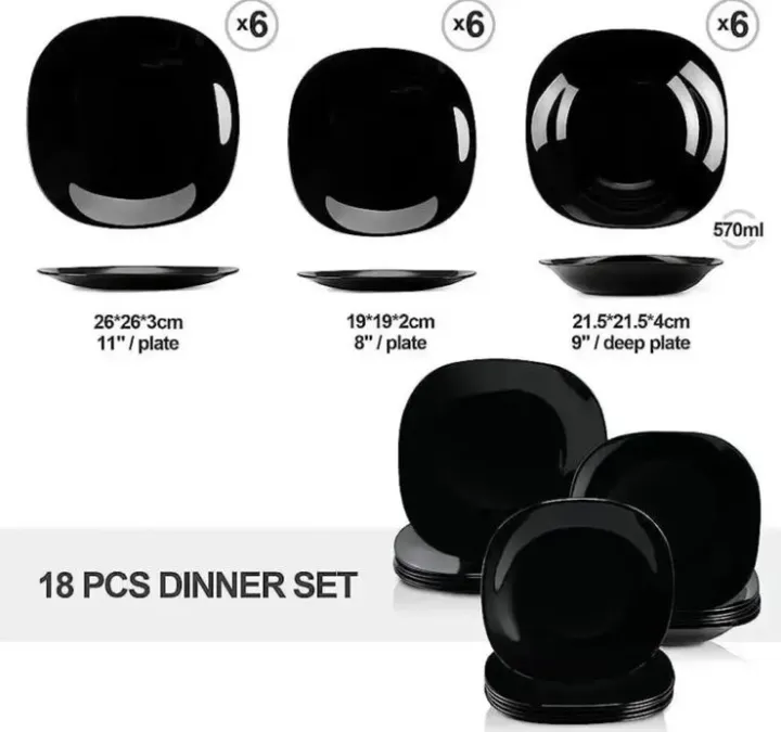 Elegant%20Black%20Marble%20Dinner%20Plates%20Set,%206x8"/6x9"/6x11"%20-%20Premium%20Design,18-Piece%20High-Quality%20Marble%20Tableware%20-%20Image%202