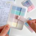 【FUN LIVE】 Korean Stationery Sticky Note Self-Adhesive Bookmark Page Marker Weekly Planner Sticky Tabs Transparent Stickers School Supplies. 