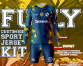 Customize Sports Jersey Kit With Full Sleeve Tee & Short. 