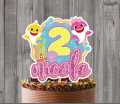 Customize Baby Shark Theme Cake Topper Karachi decor cake Topper for birthday Party Celebration Customized Cake Topper for Birthday Party Celebration & Cake Decoration. 