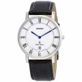 Orient White Dial Black Leather Strap Watch For Men FGW0100HW0. 