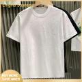 Enigma- Men Rhinestone Design T-shirt Stylish Rhinestone Summer Couple T-shirt Plus Size Loose Fit Unisex Top Fashion Trend Lightweight Shirt. 