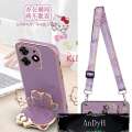 AnDyH Long Rope Casino Hello Kitty Makeup Mirror Stand for Techno Spark 10 Pro Phone Case. 