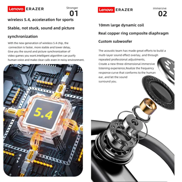 Lenovo%20Erazer%20Earphone%20XT60PRO%20Wireless%20Bluetooth%20Sport%20Headphones%20Touch%20TWS%20With%20Mic%20Noise%20Reduction%20Earbud%20Waterproof%20Headset%20-%20Image%205