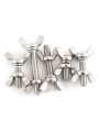 304 stainless steel butterfly screw nut set butterfly horn bolt ingot hand screw M3M4M5M12. 