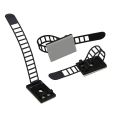 Adjustable Cable Holder Set Management, Cable Clips of Cable Fixing Wire Holder with Adhesive Secured Backing - black. 