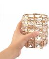 1 Piece Metal Crystal Round Makeup Brush Holder, Miaowater Makeup Brush Pen Holder, Brush Sorting Storage Organizer. 