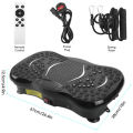 New Electric 3d Vibration Platform Exercise Machine Whole Body Workout Machine Fitness Adjustable Speed Remote Control With Touch Display Whole Body Workout Vibrating Fitness Platform Massager Loop Bands Home Training Equipment for Weight Loss Toning. 