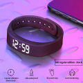 W5SV smart bracelet vibration alarm clock reminder sleep monitoring 24 hours pedometer rechargeable bracelet. 