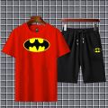 BATMAN printed Fabric T-Shirt & Short for Summer Elegant Suits Gym Track Suit T shirts shorts Casual Wear for Men/Girls/Women. 