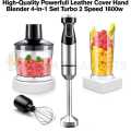 Hand Blender Set 5 in 1 | 2000w - High Quality 4 Stainless Steel Blades - Powerful Motor 2 Speed Blender - Egg Beater & Baby Food - Milk Frother - Immersion Blender With 600ml Beaker - Whisk - Juicer & Grinder - Meat Chopper -Food Processor Mixer. 