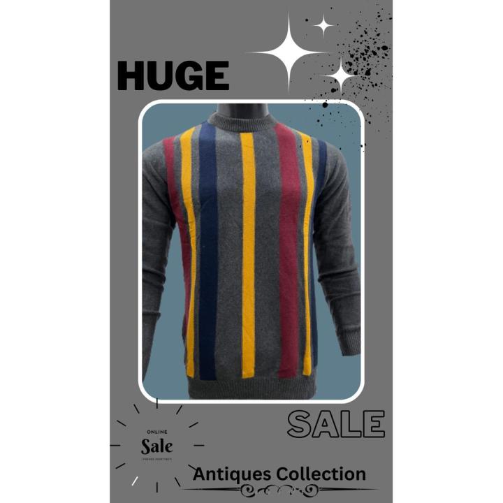 Vneck Gray Sweater Men