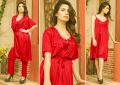 Sexy Nighty Set 3 Piece For Women / Romantic Night Dress / Hot Bridal Night Suit (GOWN + Inner Dress + Trouser) -Black. 
