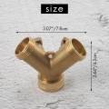 3/4 Inch 2 Way Hose Splitter Brass Y Valve Garden Tap Connector with 2 X3/4 Inch Brass Water Tap Outside Tap Kit. 