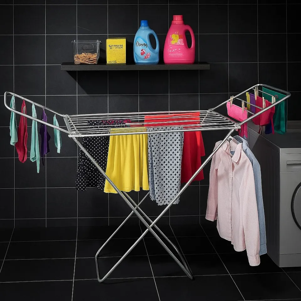 All-Purpose Laundry Drying Rack – Foldable Stand for Drying Wet