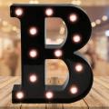 Led Letters Numbers Lights 26 Alphabet &  Decorative Marquee Lamps for Events Wedding Party Birthday Home Bar(Colour Golden and Black). 