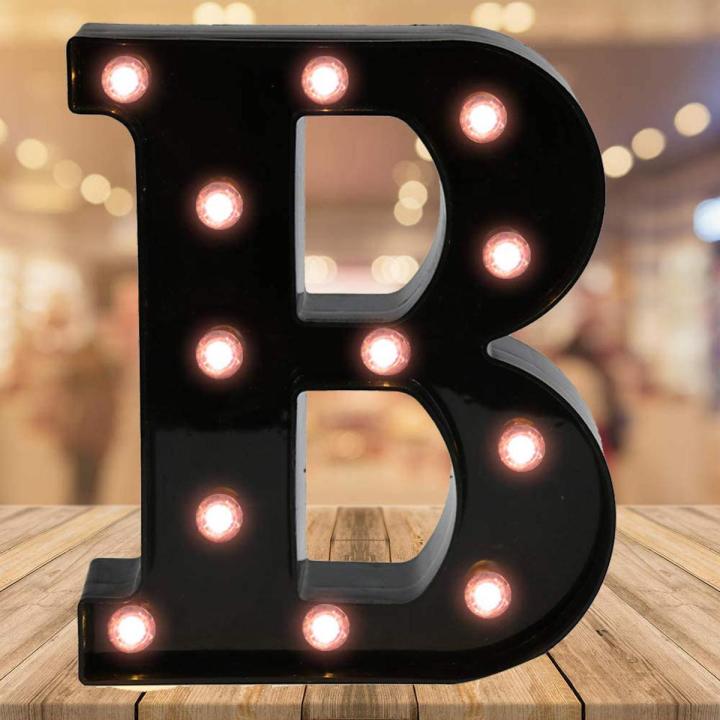 Led Letters Numbers Lights 26 Alphabet &  Decorative Marquee Lamps for Events Wedding Party Birthday Home Bar(Colour Golden and Black)