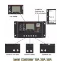 PWM 10A 20A 30A Solar Charge Controller 12V 24V LCD Display Dual USB Solar Panel Charger. 