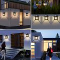 Solar Wall Lights Outdoor, Wireless Dusk to Dawn Porch Lights Fixture, Solar Wall Lantern with 3 Modes & Motion Sensor, Waterproof Exterior Lighting with Clear Panel for Entryway. 