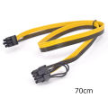 PCIE Male 6-pin to 8-pin (6+2) Male Power Cable 60cm long Cable for Server and Gaming Power supply. 