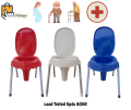 Toilet Commode Chair Seat With Non Skid Iron Legs. 