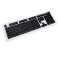 108 Key German Keyboard Keycap Minimalist Translucent Keycaps Comfortable Typing for Home. 