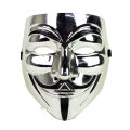 Silver Hacker Mask Ghost Dancer V Character Vendetta Mask - Cyberpunk Style Accessory for Cosplay, Halloween, and Costume Parties - Joker Mask. 