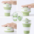 350ml Travel Mug Hot Folding Silicone Cup Portable Silicone Telescopic Drinking Collapsible Coffee Cup Multi-function Foldable Silica Mug Travel. 