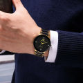 ORLANDO Men Luxury Watches New Arrived Cool Black Gold Quartz Steel Wristwatch Exquisite Masculino Relogio Fashion Clock. 