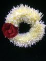 Artificail Flower Hand Gajra  Bangles  kangan with off white plastic and velvet and polyester Fabric. 