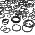300 Piece C-Clips External Snap Ring Black Washer Hardware Cir Clip Retaining Ring Set For Industrial Fasteners 18 Sizes. 