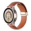 For Realme Watch 3/Amazfit GTR4/4 Pro Universal Folding Buckle Leather Watch Band. 