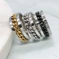 Eldorado Stainless Steel Chain Spinner Ring for Men Chain Spinner Chala for Boys. 