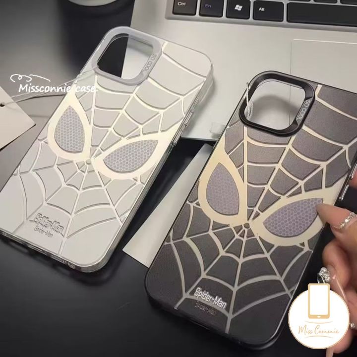 Spider Man Phone Case Compatible for Samsung A16 A11 A06 A15 A24 A35 A12 A53 A05 A05s A34 A51 A50s A30s A55 A03s A14 A04s A20 A31 A54 A32 A10 A25 Luxury Electroplated Shock-absorbing Lenses